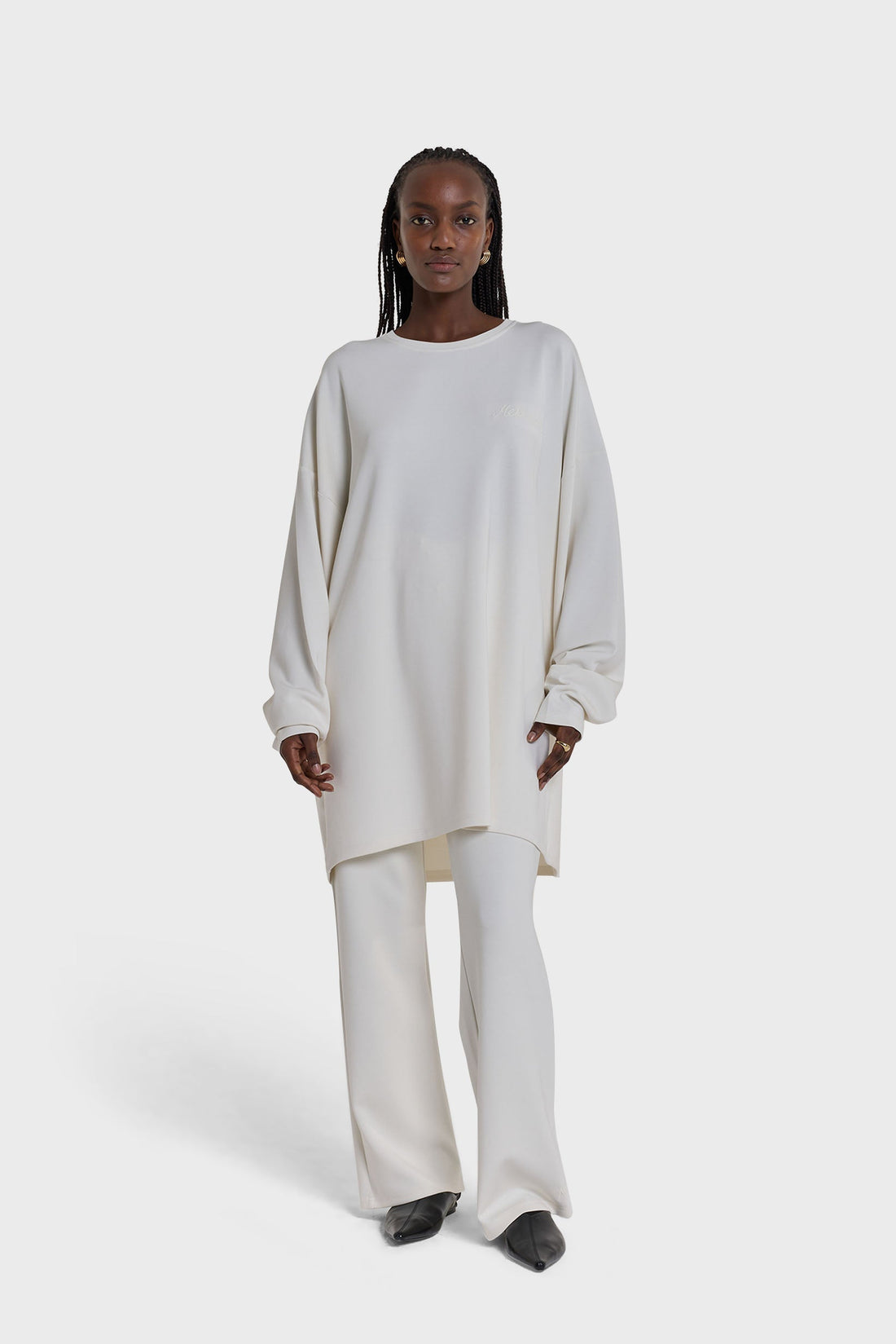 Jersey Modal Broek | Crèmewit