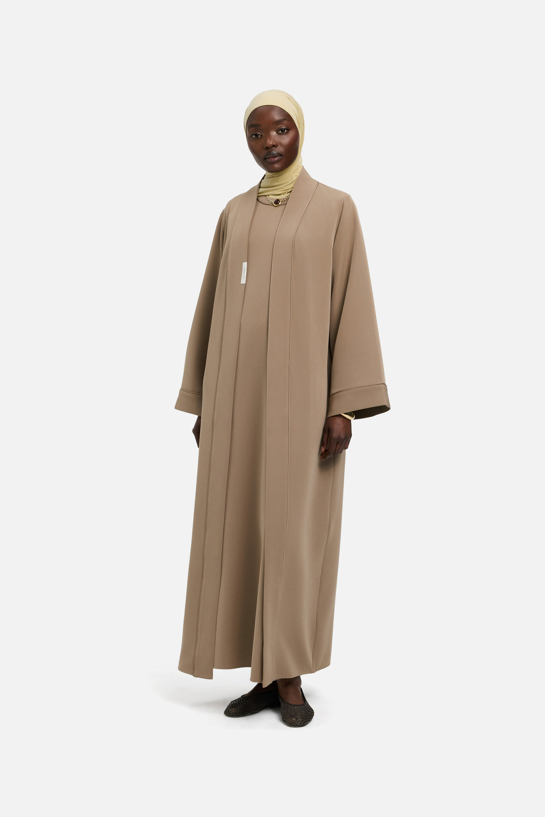 Essentiële Korte Abaya | Kaki