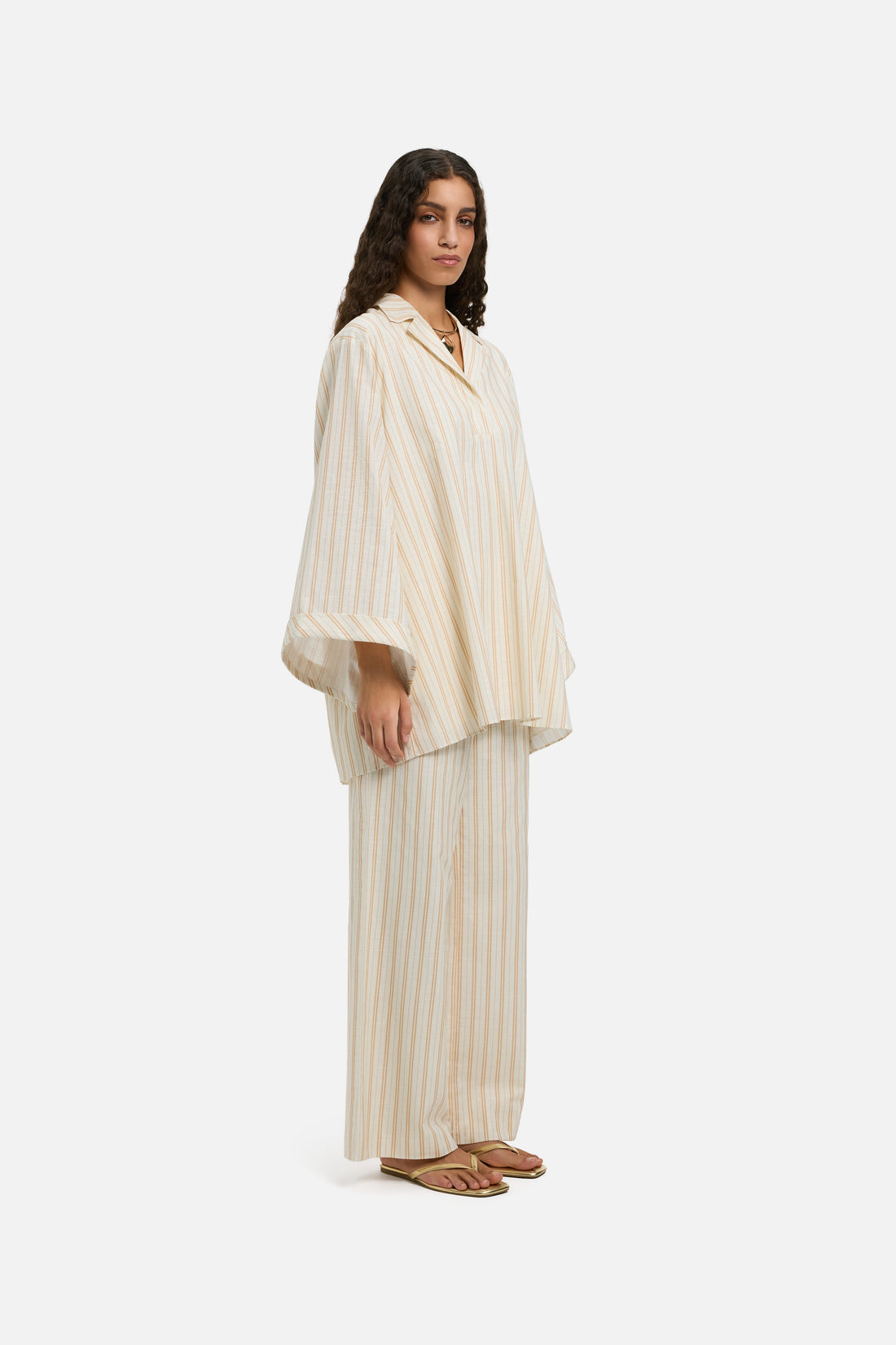 Gestreept Wide Pantalon | Biscotti Streep