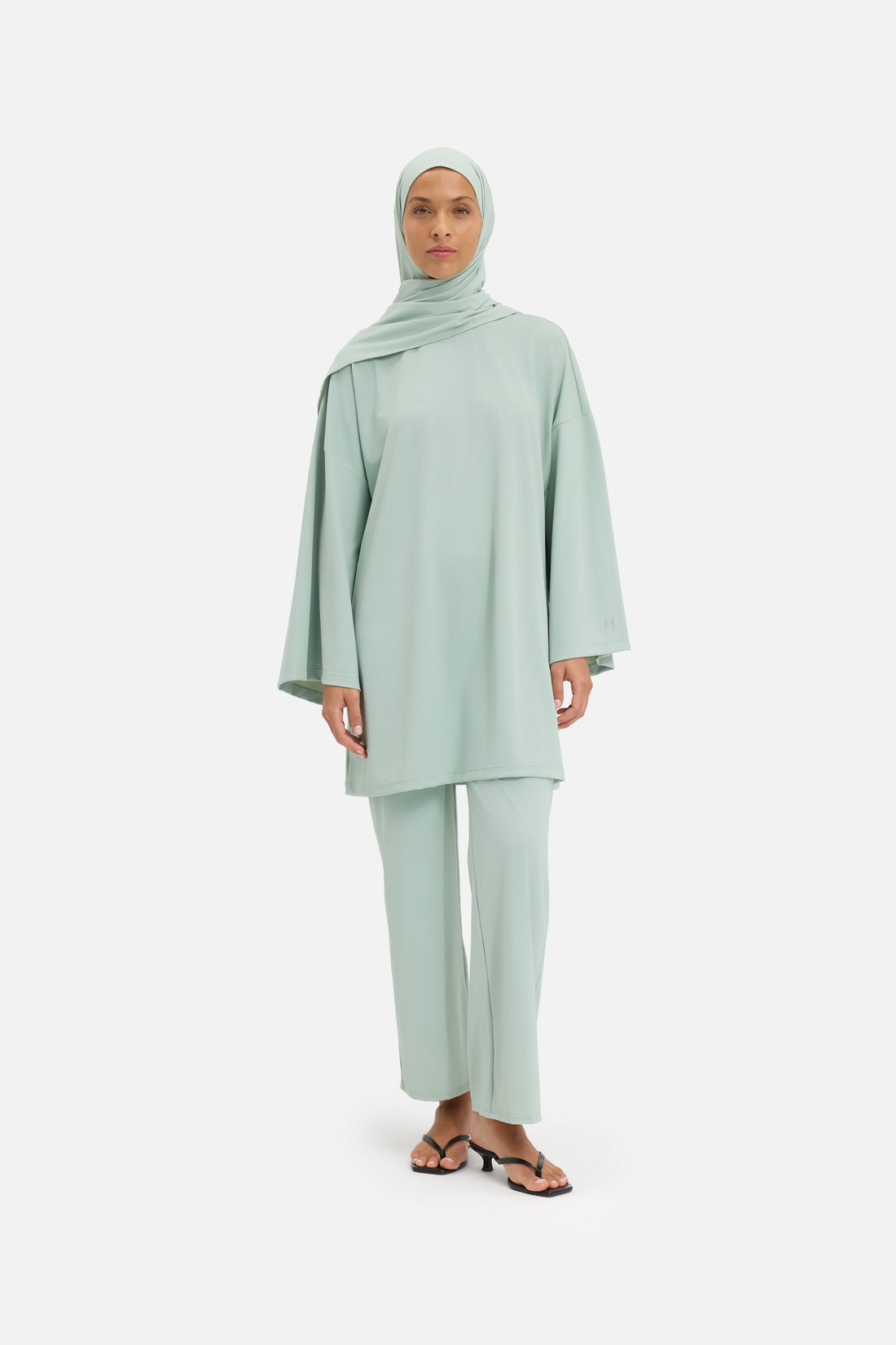 T-Shirt Zwemtop | Aqua Grijs