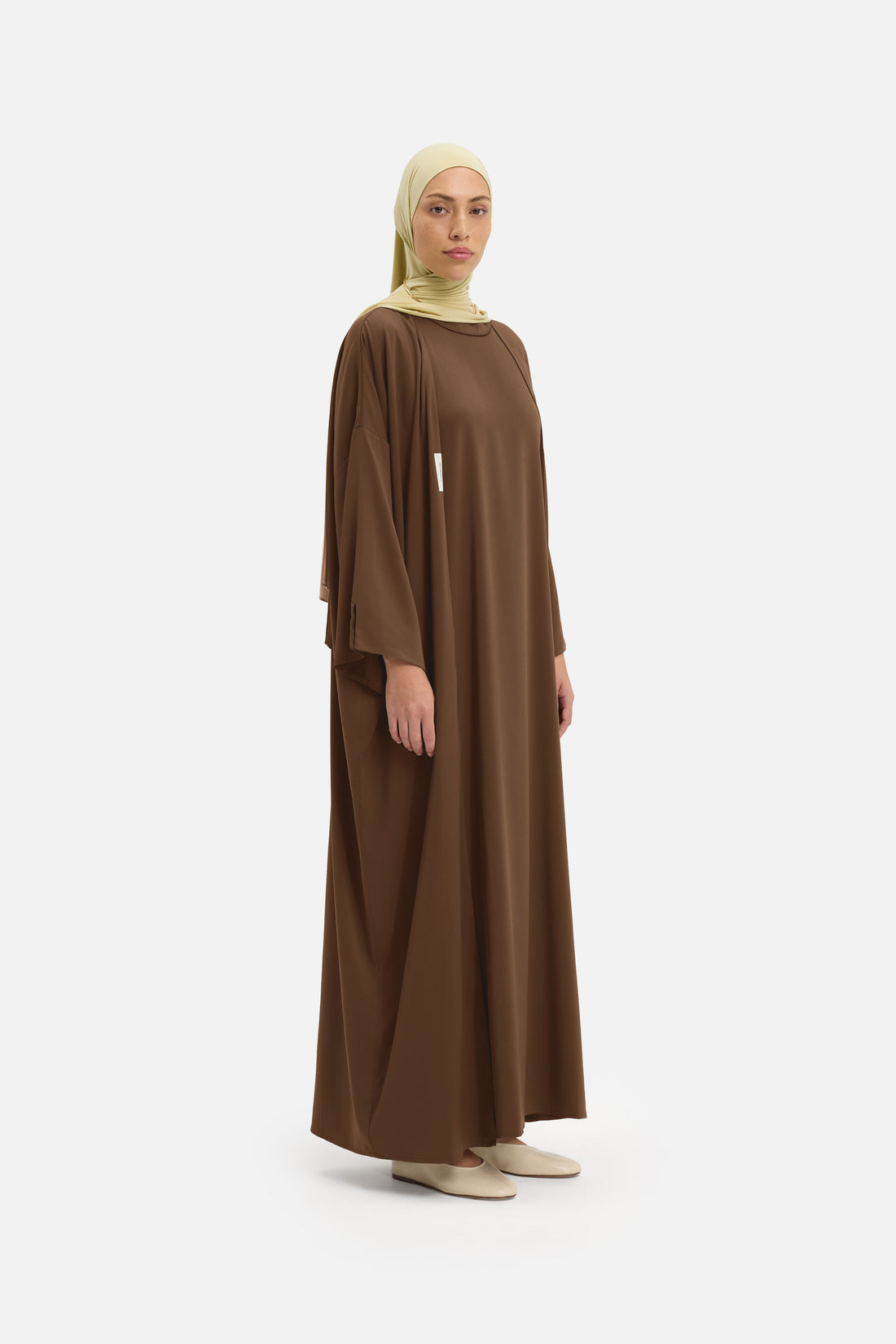 Geweven Abaya Kort | Donker Terra